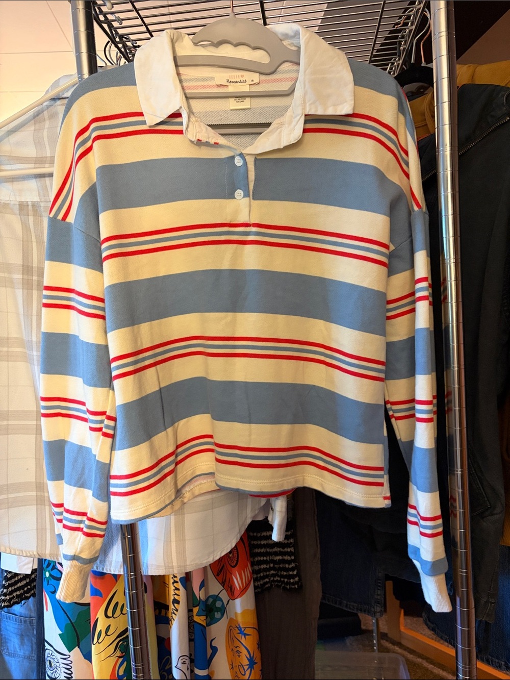 Urban Romantics Rugby Polo Shirt Striped Small/XS